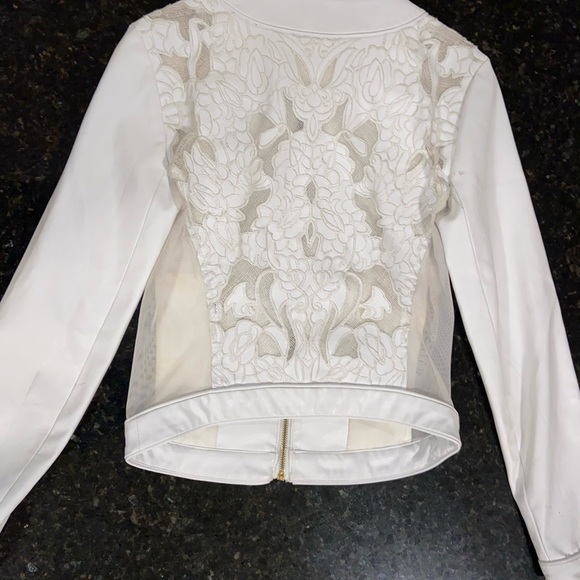 Real guess lace/leather coat - Picture 3 of 5